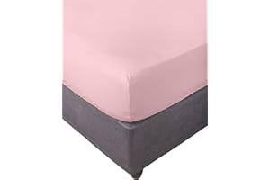 Miracle Home. Sábana Bajera 100% Microfibra cepillada, Ajustable, elástica y antipeeling. 90X200. Cama 90. Rosa