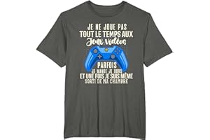 Accro Aux Jeux Vidéo Idée Cadeau pour Ado Gamer T-Shirt