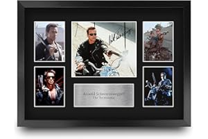 HWC Trading FR A3 Arnold Schwarzenegger Terminator Gifts Printed Signed Autograph Picture Display for Movie Memorabilia Fans - A3 Framed