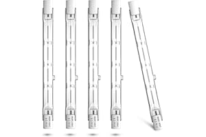 Luxvista R7S 118mm Lampadina Alogena 160W, Dimmerabile J118 Lampadine Alogene 118mm Bianco Caldo 2700K R7s Lampadine Alogene Lineari, Confezione da 5