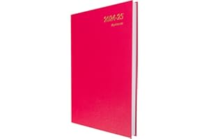 Collins Essential A4 Academic Year 2024-25 Day a Page Diary - Deep Pink - Mid Year Academic Planner for Students and Teachers - ESSA41M.63-2425 - July 2024 to July 2025