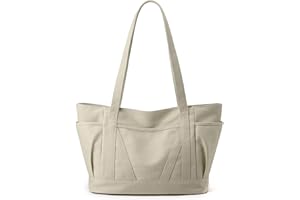 zhongningyifeng Women Tote Bag Canvas Casual Top Handle Satchel Large Capacity Handbag with Zipper for Work Travel Shopping