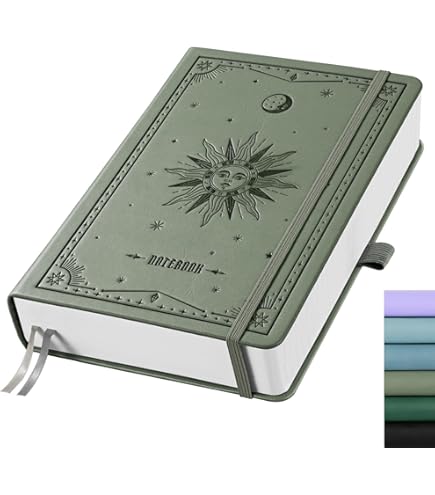 Earnmore A5 blanco notitieboek, leren journal, hardcover, dik