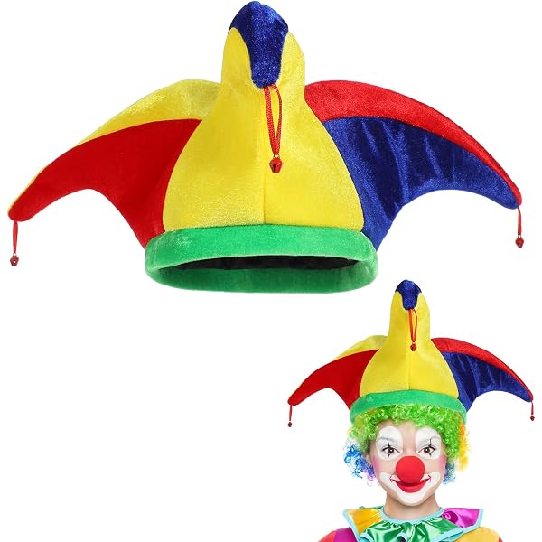 Clownhut Narr Mütze - Bunt & Witzig Für Karneval, Halloween & Cosplay (Damen, Herren, Kinder)