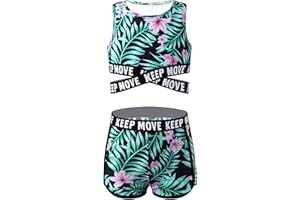 Freebily Traje de Baño Niña Dos Piezas Bañador Unicornios Conjunto de Pantalones Cortos y Top sin Manga Bañador Verano Playa Ropa de Baño Natación Niña