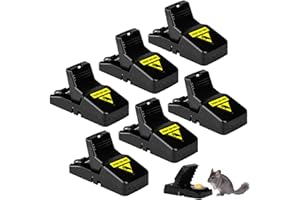 NASHARIA Mausefalle Schlagfalle, 6 Stück Profi Mäusefalle Leistungsstark Rattenfallen Kunststoff Einfach Zu Bedienen, Hygienisch, Effizient und Wiederverwendbar in Haus und Garten