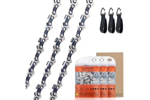 SAVIOR 3 Stück Sägekette für 40 cm Schwert 3/8"LP 1,3 mm 56 TG, Kettensägen Kette kompatibel mit Oregon, Makita, Einhell, Dolmar, Husqvarna und andere