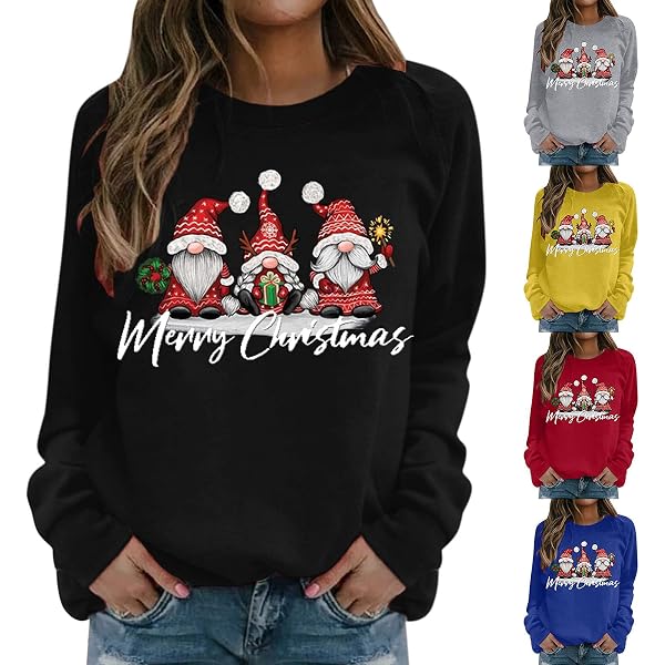 Sweat De Noël Pour Femme - Pull Imprimé Festif - Confortable Et élégant Pour Les Fêtes
