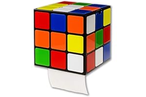 getDigital Cube Magique Porte-rouleau de papier toilette - Sans Perçage à fixer, avec couvercle et plateau - 14 x 14 x 14 cm