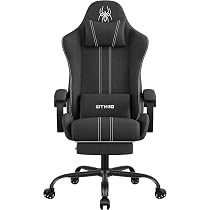 Sedia Gaming Ergonomica RMF Con Poggiapiedi - Schienale Reclinabile 135°, Altezza Regolabile, Ruote, Nero