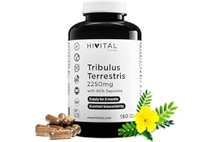 HIVITAL FOODS Tribulus Terrestris 2250 mg. 180 gélules vegan pour 2 mois de traitament. Extrait naturel à 90% de saponines à haute teneur en principe actif. Fabriqué en Europe par HIVITAL