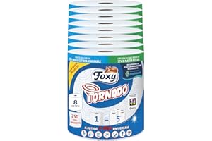Foxy Tornado | suszarka | 8 rolek | 250 arkuszy w rolce | 3-warstwowa rolka uniwersalna | papier 100% certyfikat FSC® | opakowanie w 100% nadaje się do recyklingu