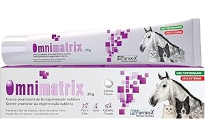 Omnimatrix Hifarmax - Crema Cicatrizante para Perros, Gatos y Caballos | Antiinflamatorios para Perros y Otras Mascotas, Ideal para la Cicatrización de Heridas | Crema para Almohadillas | Tubo de 20g