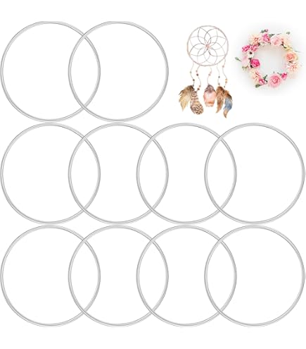 Metalen Ringen QWORK® Set Van 10 Gouden Van 20 Cm Om Te Knutselen Robuuste En Gladde Knutselringen Voor Doe Het Zelf Projecten, Dromenvangers En Decoraties Metalen Ringen Knutselen Metalen Ringen QWORK® Set Van 10 Gouden Van 20 Cm Om Te Knutselen Robuuste En Gladde Knutselringen Voor Doe Het Zelf Projecten, Dromenvangers En Decoraties Metalen Ringen Knutselen