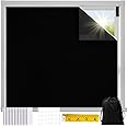 Portable Blackout Blind, Ranedo 100% Blind Curtain 300 x 145cm with Velcro Strips, Fits Any Window Size & Shape, Stick On No Drill Curtains Home Travel Office, Large, Black, 3m x 1.45m (bb-01)
