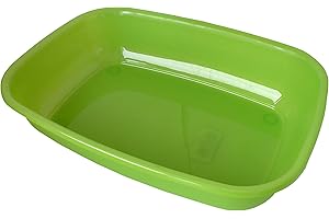Aimé | Bac à Litière pour Chat et Chaton 43x31x10cm | Coloris Aléatoire | Toilette Chat Légère et Pratique avec Bord Arrondi