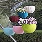 Nursery Hub 3 Pcs Hanging Baskets Rattan Waven Flower Pot Plant Pot with Hanging Chain for Houseplants Garden Balcony Decoration in Multicolor