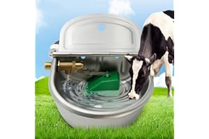 YUECHENG BREUAILY Schwimmer-Tränkebecken aus Edelstahl Automatischer Trinknapf mit Schwimmerventil für Rinder Pferde Ziegen Schaf Trinker Tierhaltung Werkzeug