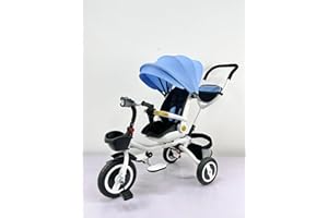 Triciclo Bebé Toral Vaquero 2 en 1 Evolutivo con Capota y Barra Desmontable 6 m+