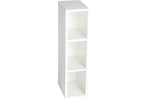 PuckDaddy Moritz | Étagère Compatible avec Les commodes IKEA Malm | 19x30x75cm | Etagère en Bois Blanc | Étagère de Commode pour Table à Langer | Etagère Table à Langer pour Chambre d'enfant