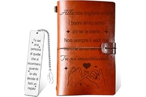 LOHENYOR Regalo per Amica Compleanno, Regalo Donna, Regalo Amica Diario di Viaggio, Regali di amicizia per le donne, Ringraziamento, Natale per gli Amici, Regalo Natale Amica