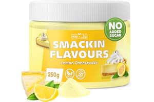 He-Ju Flavour Pulver Lemon Cheesecake 250g, vegan, Lemon Cheesecake Geschmackspulver zum Süßen fast ohne Kalorien