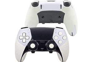 Luck&Link Controller Grip for PS5,Textured Skin kit,for PS5DualSense/Edge Anti-Skid Sweat-Absorbent Controllers Handle Grips, Buttons (PRO-Pearl White, PS5 Edge)