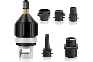 CDDCWZ Adaptador de válvula para remos de Sup y Bomba de Aire con 4 adaptadores para Tablas de Paddle Surf, Botes inflables, Kayaks, Tablas de Paddle Surf y flotadores