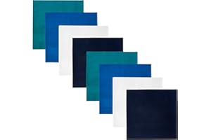 Retreez 8 Stück Reine Baumwolle Gemischte Taschentücher für Herren Geschenkset