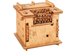 iDventure Cluebox - Schrödingers Katze - Escape Room Spiel - 3D Holzpuzzle - Geldgeschenk Puzzlebox - IQ Puzzle - Rätselbox und Geburtstagsgeschenk - Gadget für männer - Mechanische Geduldsspiele