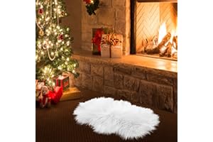 Molain Bankkissen Flauschiger Teppich Weiß Weich Kunstpelz Schlafzimmer Balkon Couch Leseecke PlüSch Mini-Autostuhl Sitzauflage Flur Kamin Wohnzimmer Bodendekorationen (50 cm Oval)