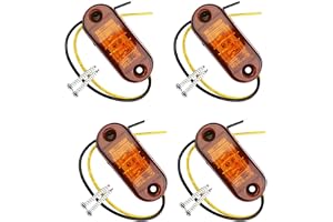 4 st vit IP65 12 V/24 V oval LED-sidoljus, oval fram och bak, positionsljus för lastbil, släpvagn, skåpbil, husvagn, buss, LE