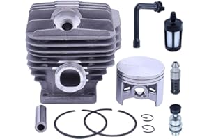 Adefol 52mm Cilindro Pistone Kit per Stihl 046 MS460 MS 460 motosega Parti di ricambio con Valvola di decompressione Filtro della linea dell'olio combustibile per 1128 120 1217