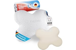 ‎THIRD OF LIFE Third of Life Seitenschläferkissen ACAMAR, Set mit Kissenbezug in Ivory, Orthopädisches Nacken-Kissen gegen Nackenschmerzen, Viscoelastischer Memory-Foam, Ergonomisches Kopfkissen mit Thermo-Bezug
