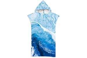 LOMTRATS Ponczo surfingowe, chusta przewijana, szlafrok kąpielowy, ręczniki sportowe, bluza z kapturem dla dorosłych, do pływania, plaża, surfowanie, nurkowanie