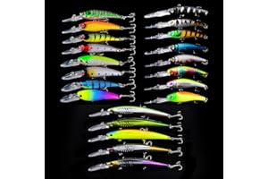 CHSEEO Fishing Lure Kits 21PCS Fishing Lure Set Fishing Baits Kit With Tackle Box Including Wobblers Swimbaits Crankbaits Spinnerbaits Artificial Lures for Freshwater Saltwater Fishing