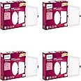 PHILIPS 15W Square AP Plus UltraGlow LED DL Recessed LED Panel Ceiling Light (Pack of 4, Cool Day Light) (929002629401-Pk4)