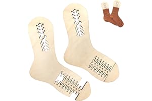LIANGQI 1 Paar Sock-Blocker hölzerne Stricksocke-Blocker Sockenbretter DIY Gewebte Socken Holzmodell Sockenblocker Handgefertigte Gewebte Socken-Vorlage einstellbare Größe Socke Bahre (Schlieren)