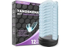 HONEYBULL Munskydd för slipning, Bekväm anpassad form för att klämma på natten, bruxism, blekningsbricka och vakt (Tjock, 12, styck)