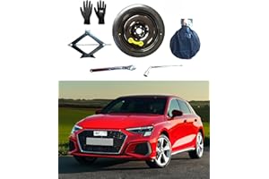 D'ANGELO 1988 Kit Roue de secours 18" compatible avec A3/A3 Sportback avec Cric, Clé, Gants et Sac
