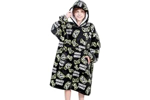 Doctor Unicorn Boys Oversized Hoodie Warm Sherpa Fleece Winter Hooded Sweatshirt