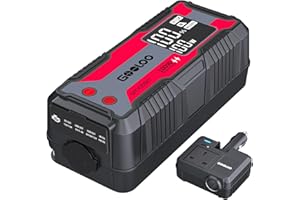 Portable Power Station Outdoor Generator, GOOLOO GTX280 280Wh Portable Charger with 230V/120W Detachable AC Outlet, Waterproof Power Supply, PD100W in/Output(Smart Clips Not Included) Black