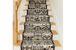 Bravich RugMasters Tiles Grey Rubber Backed Non Slip Machine Washable Very Long Hallway Hall Runner Narrow Rugs Custom Length Stair Mats 2'2"x10'FT (66x305cm)