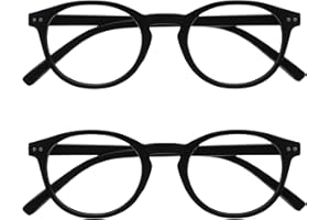 Opulize Zen Pack 2 Lunettes De Lecture Lisse Noir Mat Petit Hommes Femmes RR24-1 +1,50