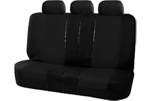 FH GROUP Rücksitzbezug Autositzbezug – Universal Fit Rücksitzbezüge für Autos mit geteilter Rückbank, Auto-Innenzubehör für SUV, Limousine, Van, Schwarz