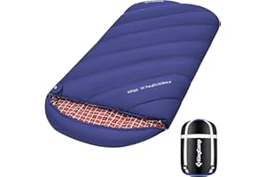 KingCamp Śpiwór XL na kemping, 3 pory roku, bardzo duży rozmiar, dla dorosłych, na wędrówki, do użytku wewnątrz i na zewnątrz