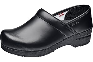 Sanita Professional PU | Zoccoli Professionali Chiusi | Zoccoli Artigianali Originali in Pelle Flessibile | Donna | Plantare Anatomico in Schiuma Morbida