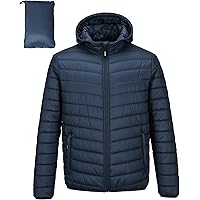 Outdoor Ventures dames gewatteerde jas, lichte opvouwbare overgangsjas, warme winterjas met capuchon voor vrouwen, gevoerd, pufferjas met zakken voor vrije tijd, wandelen, reizen, Lichtroze, S