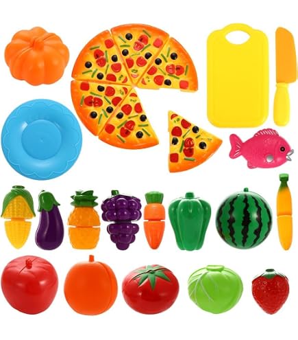 Maxi Cestino Cucina Giocattolo Per Bambini | Con Frutta, Verdura E Accessori - Educativo Montessori - Foto 5