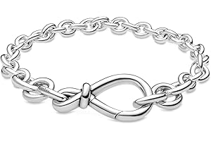 Pandora srebrna bransoletka damska z węzłem nieskończoności, Srebro